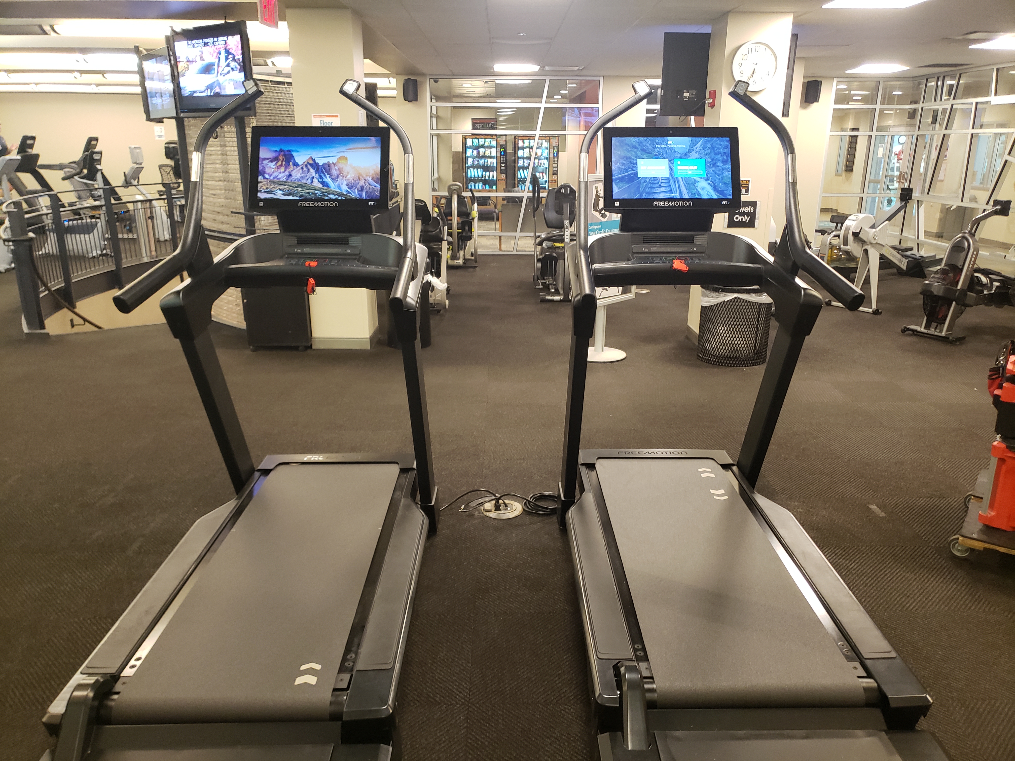 Two treadmills
