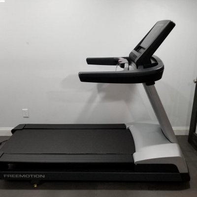 a side view of a treadmill