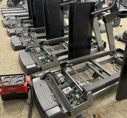 Man working out in gym